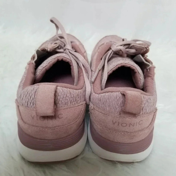 Vionic Remi Comfort Sneakers Side Zipper Mauve Pink 7.5 - Picture 7 of 10